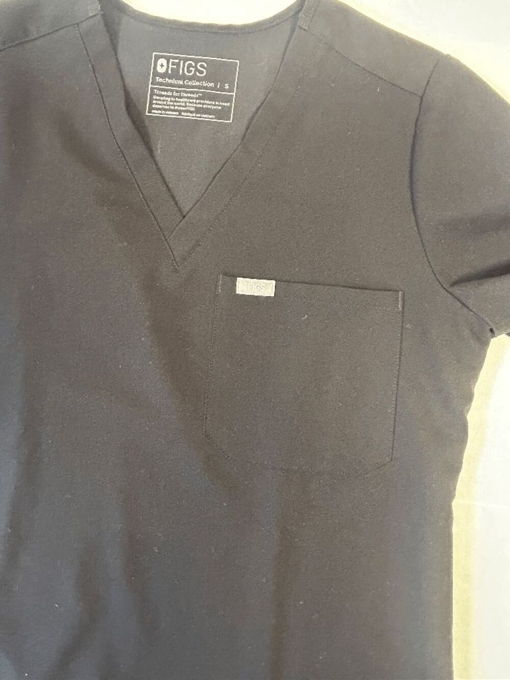 Figs Technical Collection Black Scrub Set Size Small Drawstring Joggers Pockets - Picture 2 of 8